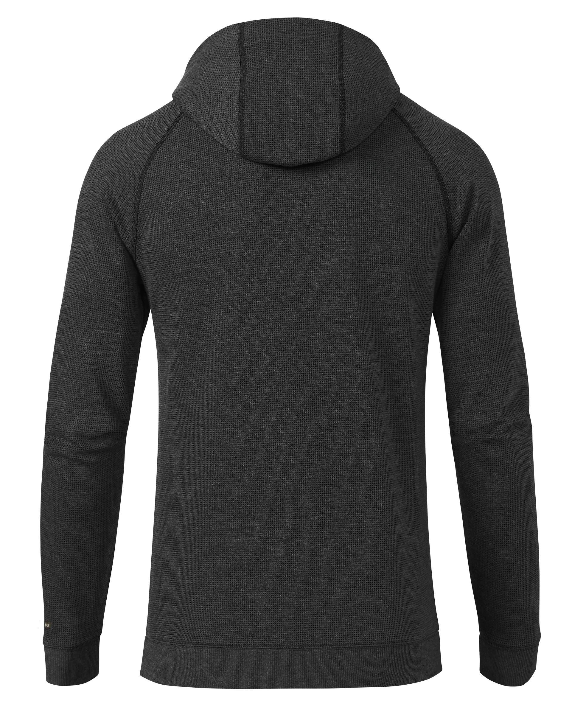 Alternative view of Canyon Waffle Hoodie | Black Heather