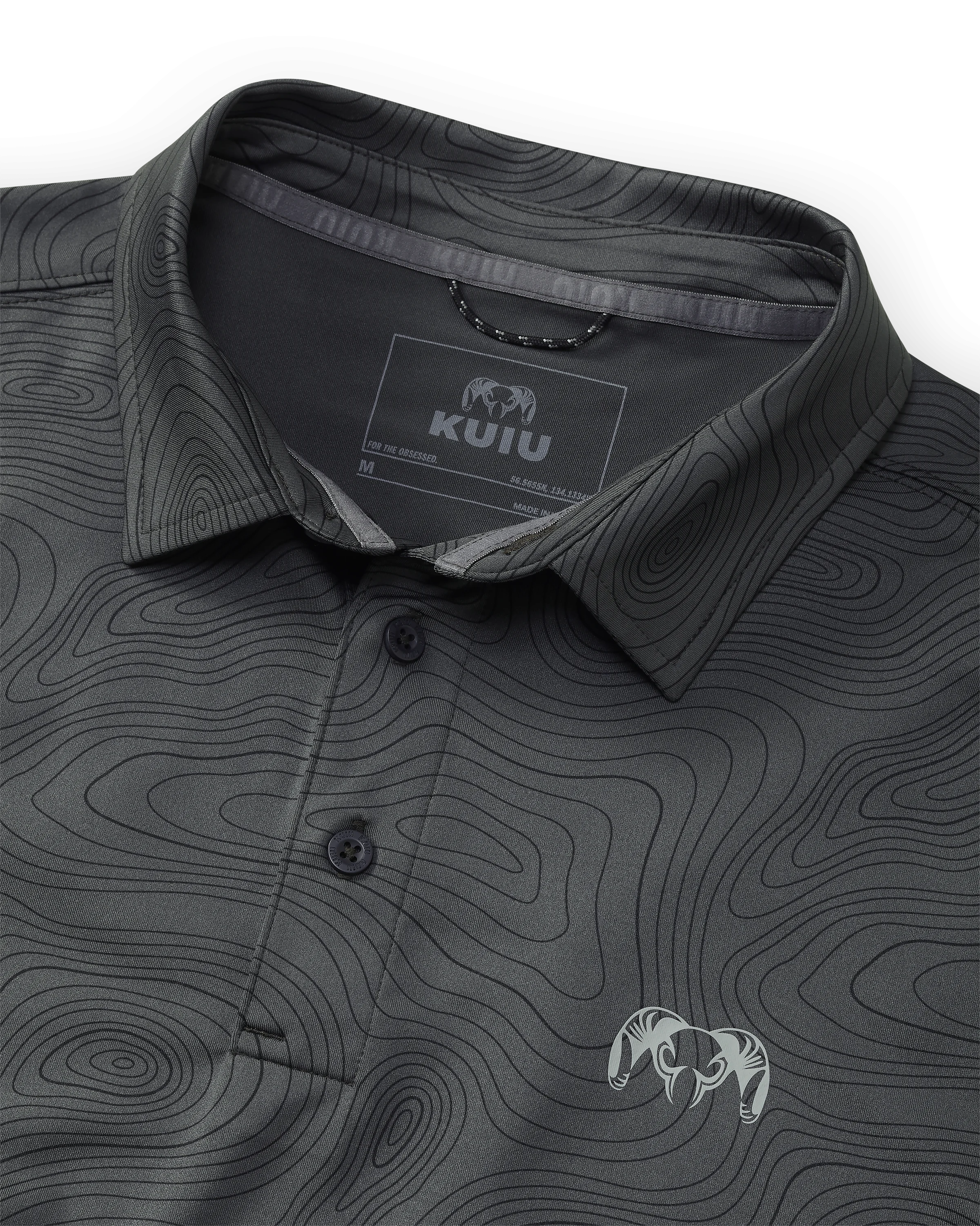 Alternative view of KUIU Performance Polo Topo | Gunmetal Topo