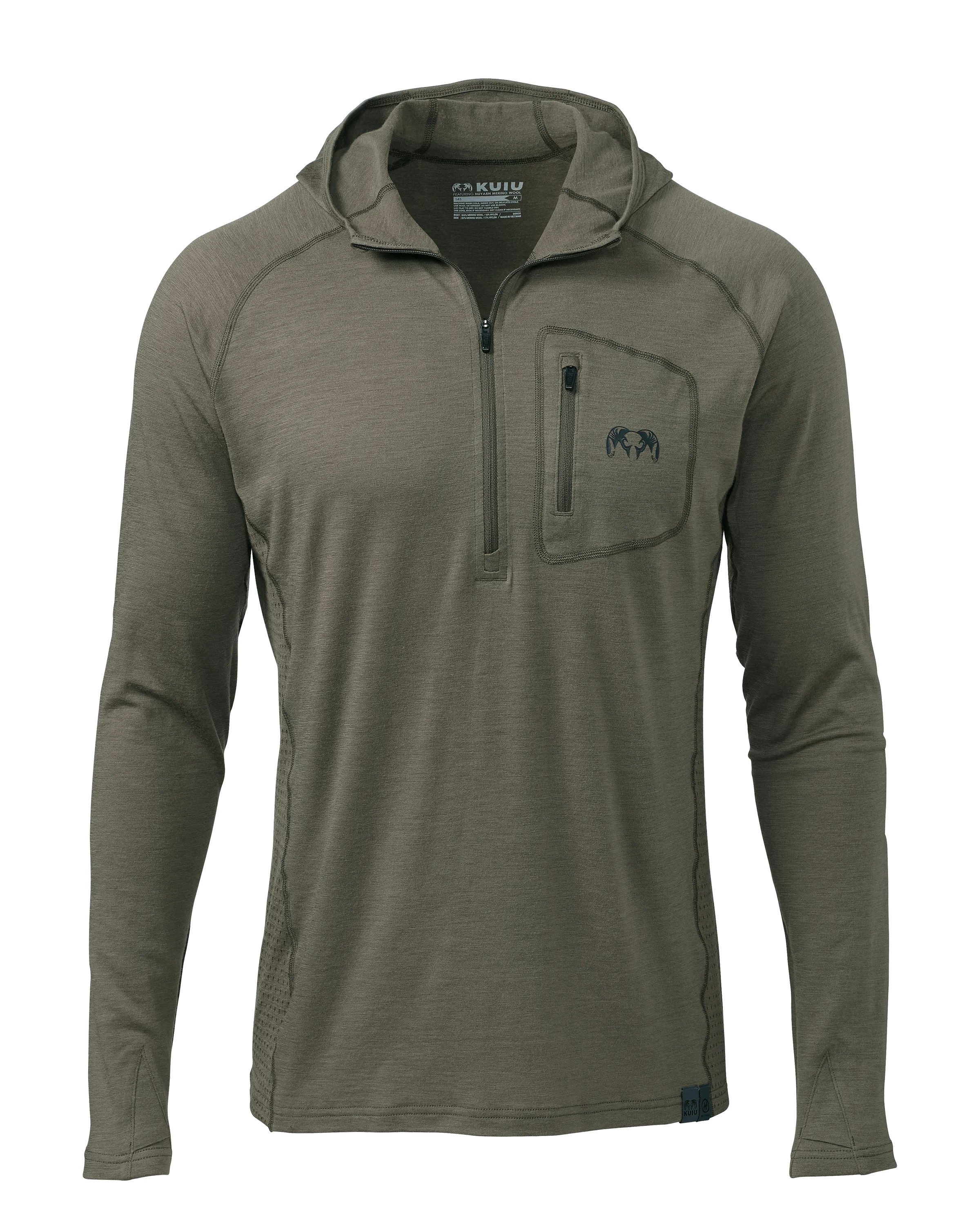 ULTRA Merino 145 Zip-T Hunting Hoodie | Ash