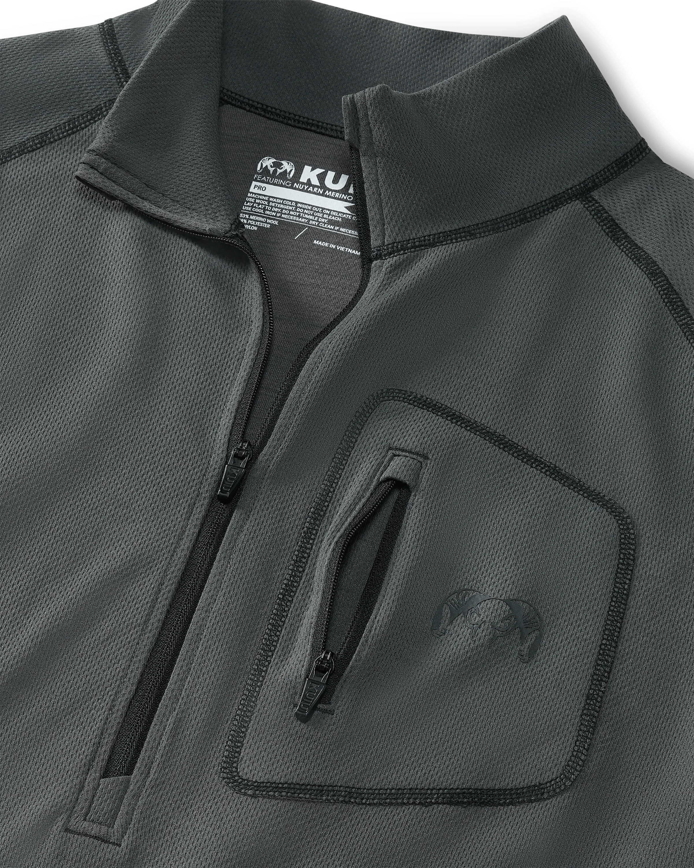 Alternative view of PRO Merino 200 Zip-T | Gunmetal
