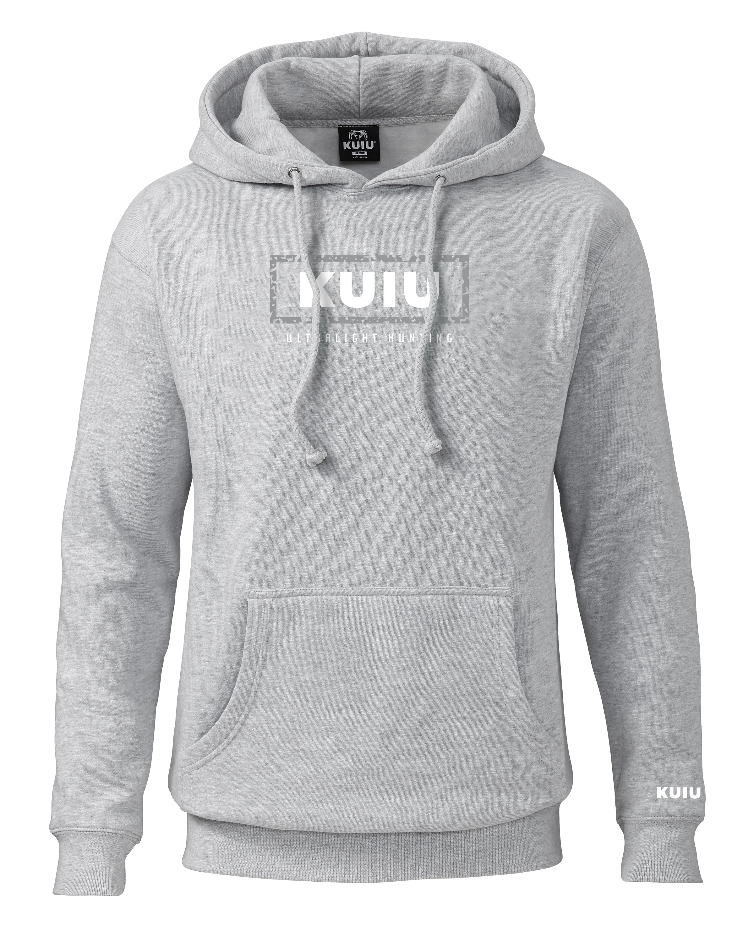 KUIU Box Logo Hoodie | Heather Grey