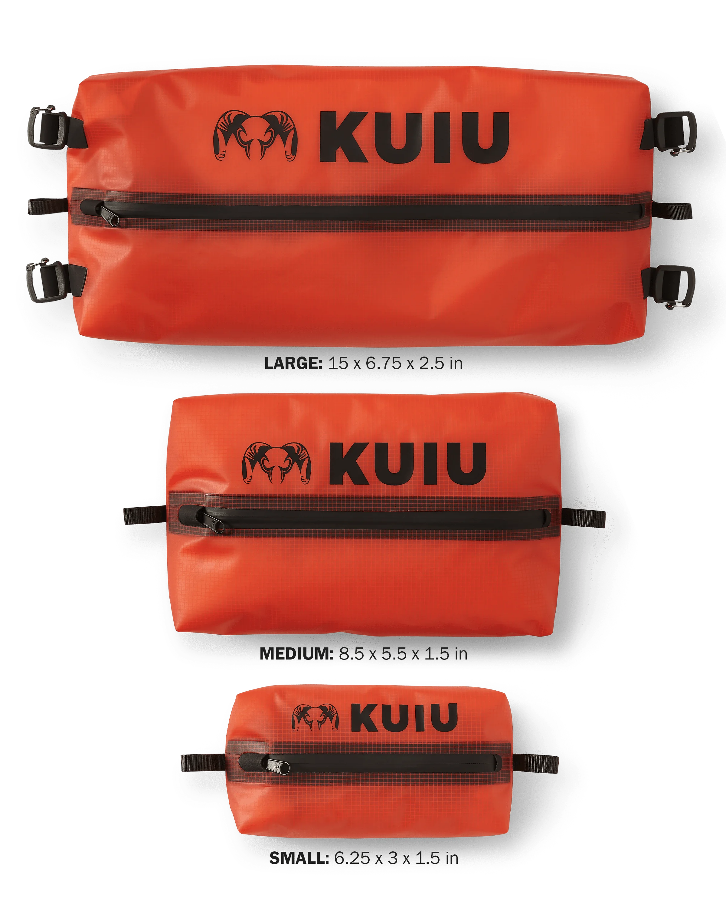 Alternative view of HD Zip Dry Bag | Blaze Orange
