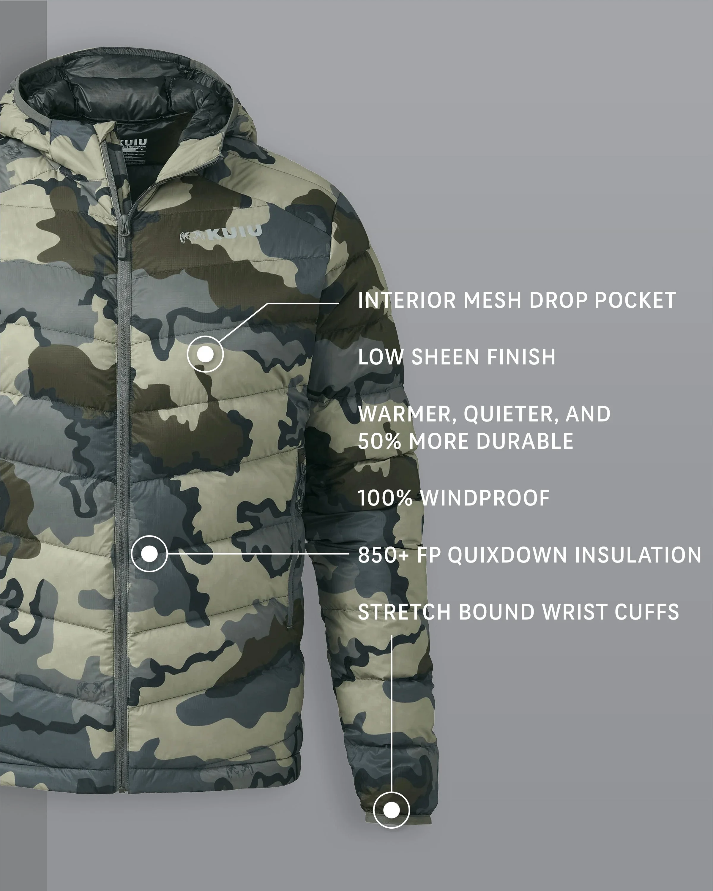 Alternative view of Super Down LT Hooded Jacket | Vias