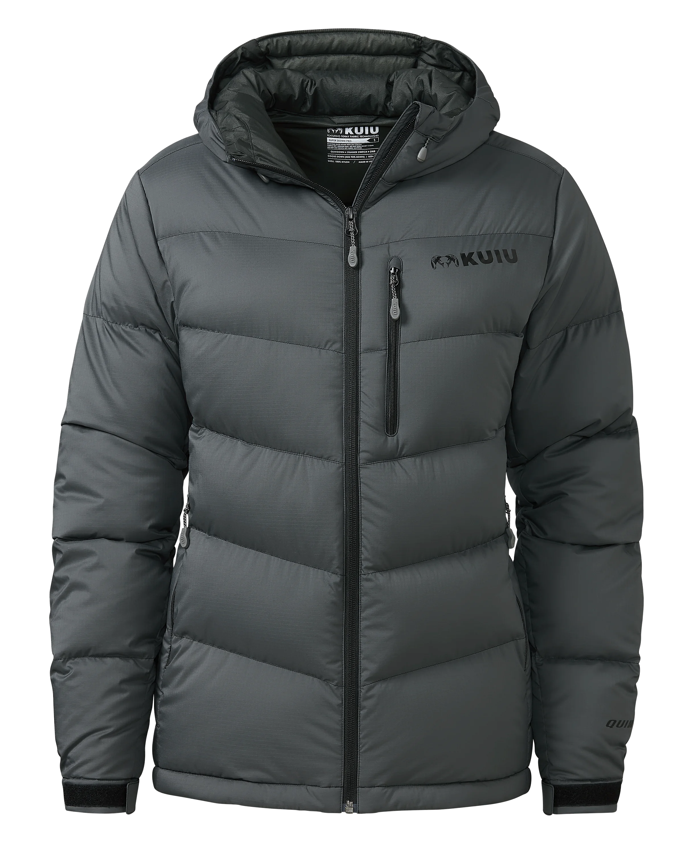 Women's Super Down PRO Hooded Jacket | Gunmetal