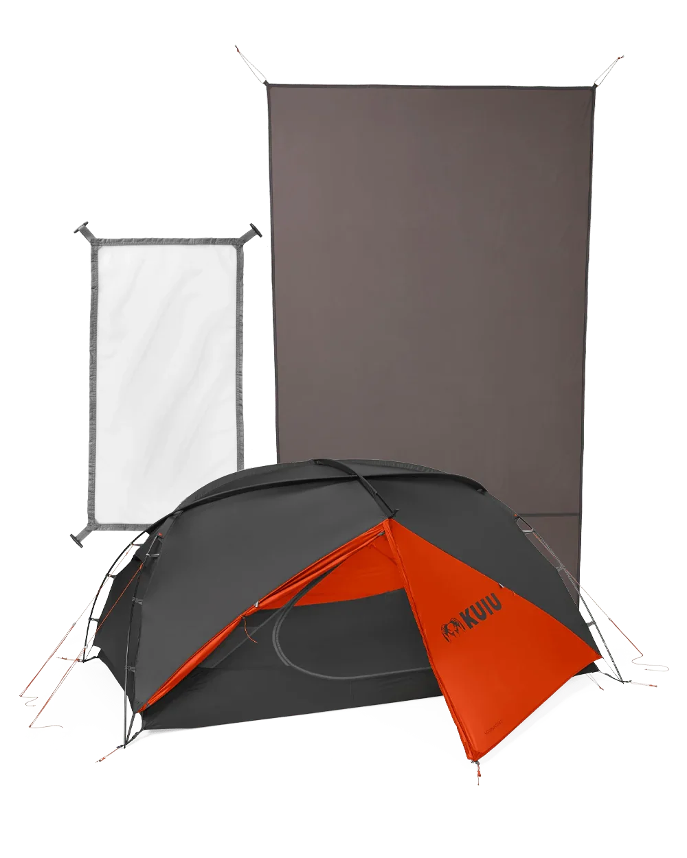Mountain Star 2 Person Tent Set | Gunmetal-Orange